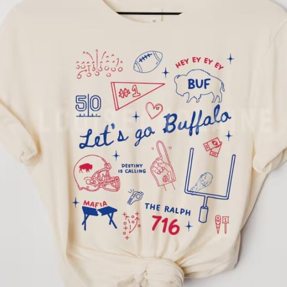 Gildan Other - Buffalo Football Doodles Gildan Tee Women’s Fan Gift Sports T-Shirt